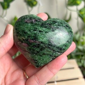 Ruby in Zoisite Heart Carving R